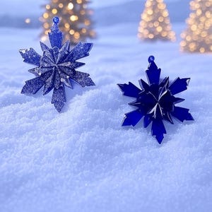 Sparkling Snowflake Resin Christmas Ornaments