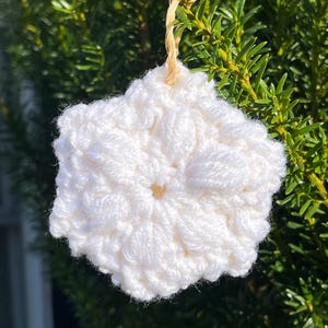 Yarn Snowflake Ornament