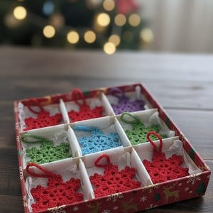 Handmade Crochet Snowflake Ornament: Cotton-Acrylic Blend Christmas Decor